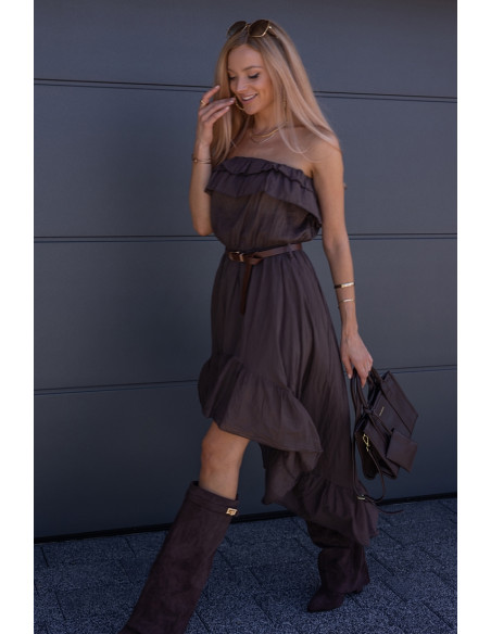 Sukienka Hiszpanka Autumn Brązowa