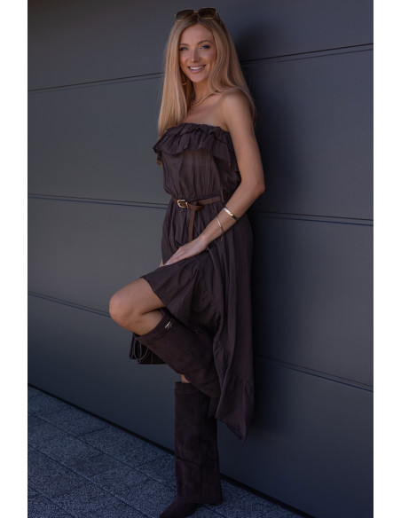 Sukienka Hiszpanka Autumn Brązowa