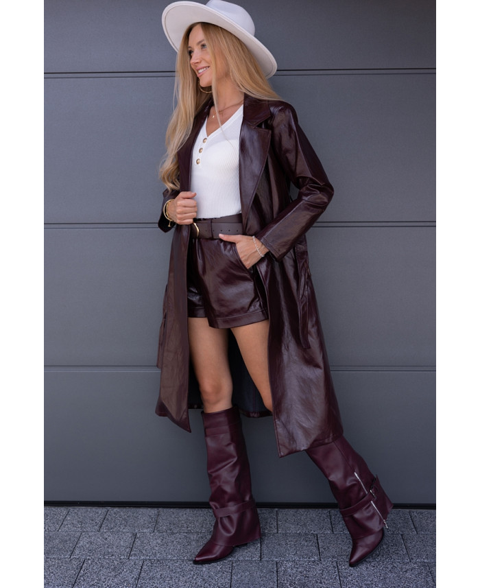 Płaszcz Lincoln Burgundowy