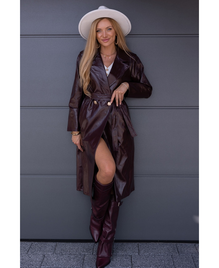 Płaszcz Lincoln Burgundowy