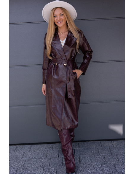 Płaszcz Lincoln Burgundowy