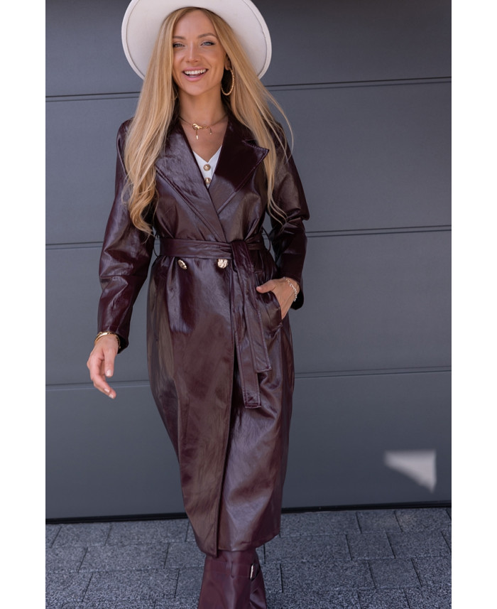 Płaszcz Lincoln Burgundowy