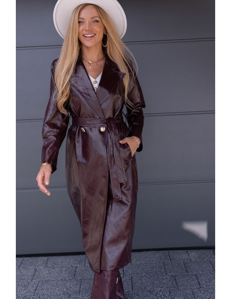 Płaszcz Lincoln Burgundowy