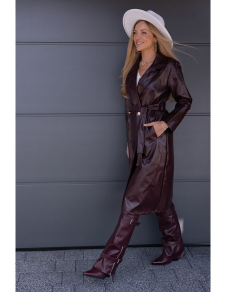 Płaszcz Lincoln Burgundowy