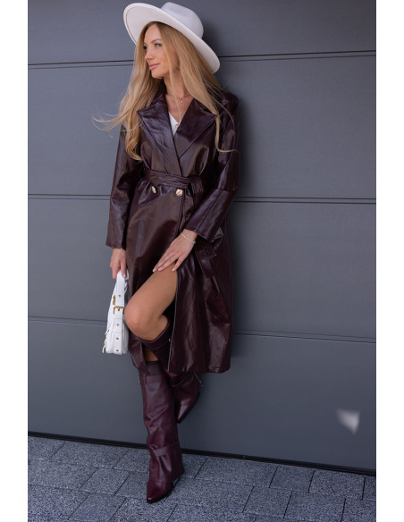 Płaszcz Lincoln Burgundowy