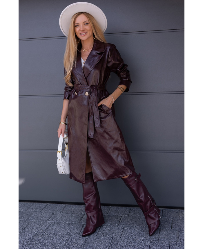 Płaszcz Lincoln Burgundowy