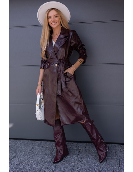 Płaszcz Lincoln Burgundowy