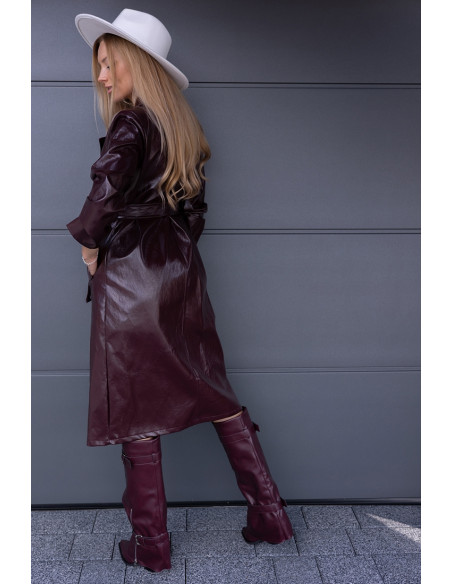 Płaszcz Lincoln Burgundowy