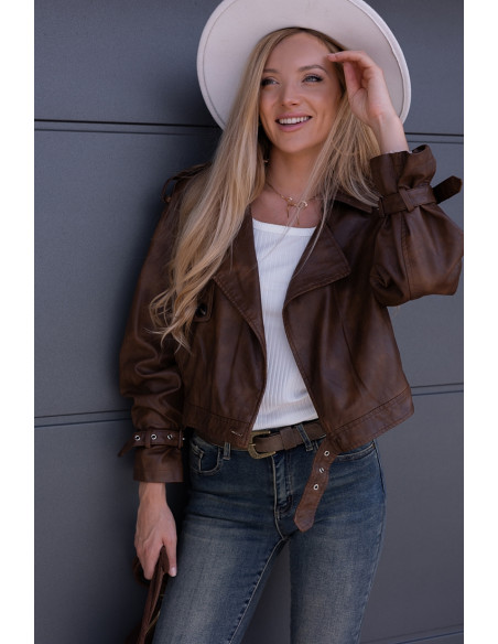 Kurtka Skay Gomez Brązowa