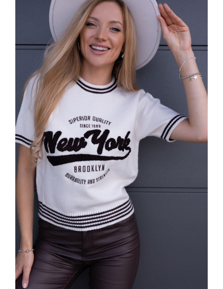 Sweterek New York Brązowy