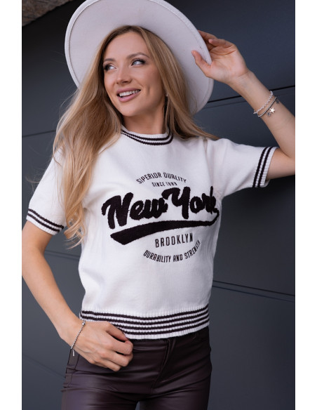 Sweterek New York Brązowy