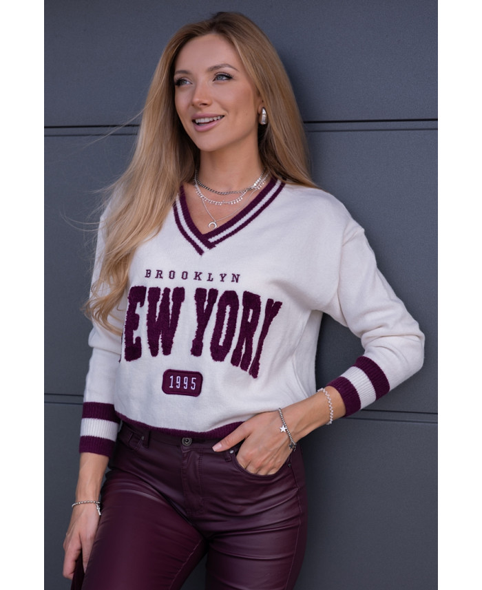 Sweter Brooklyn Bordowy
