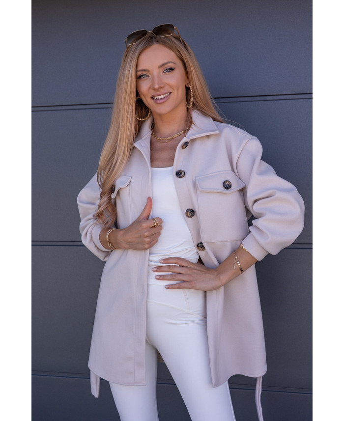 Kurtka Koszulowa Servo Beżowa