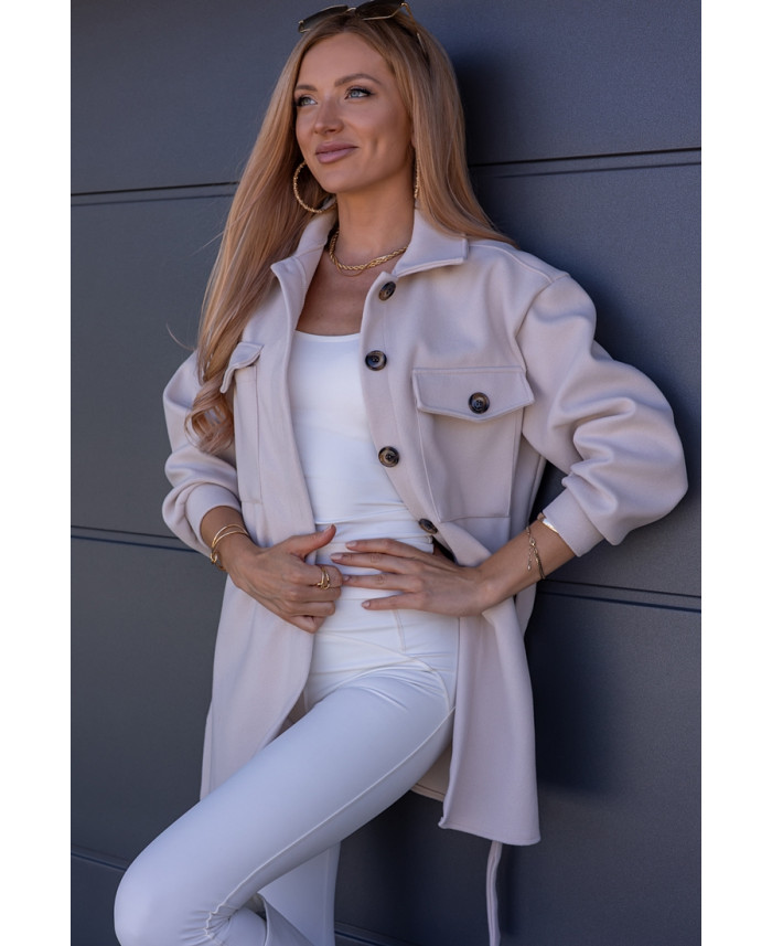 Kurtka Koszulowa Servo Beżowa