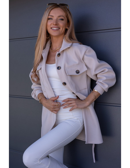 Kurtka Koszulowa Servo Beżowa