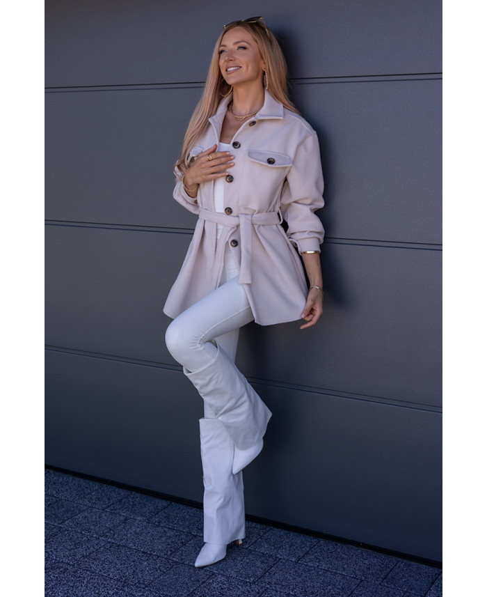 Kurtka Koszulowa Servo Beżowa