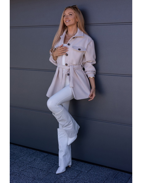 Kurtka Koszulowa Servo Beżowa