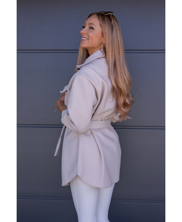 Kurtka Koszulowa Servo Beżowa