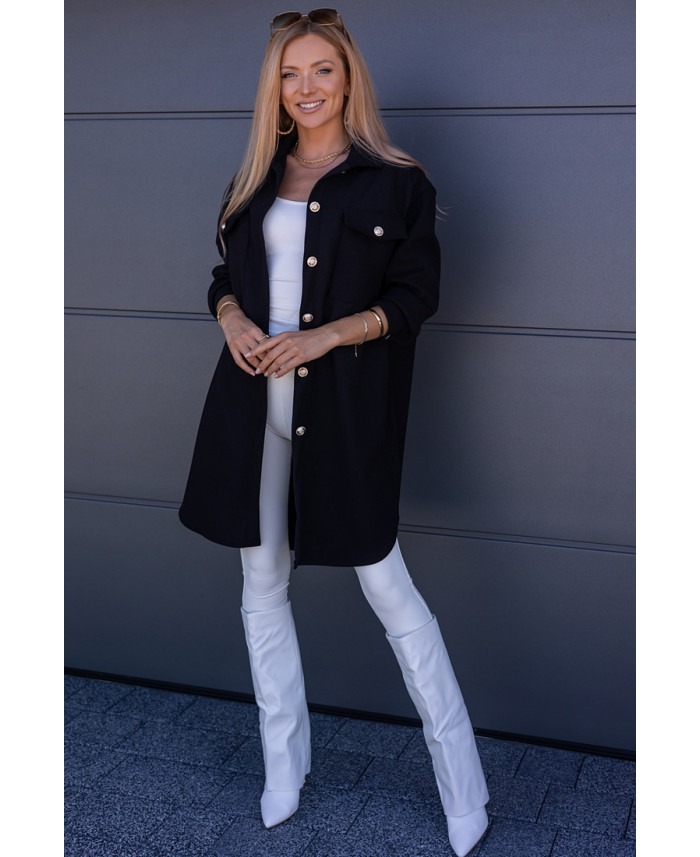 Kurtka Koszulowa Long Czarna