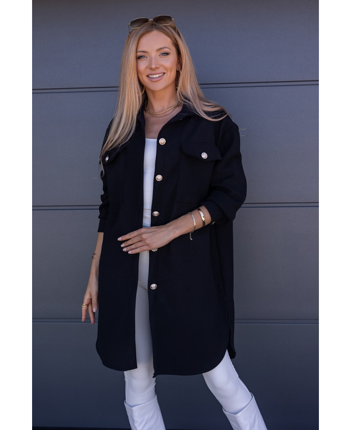 Kurtka Koszulowa Long Czarna