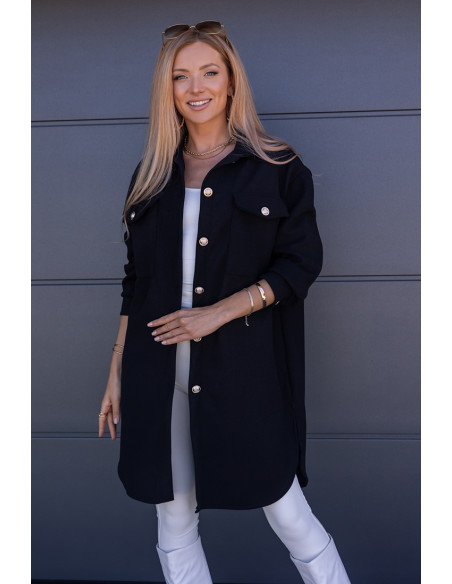 Kurtka Koszulowa Long Czarna