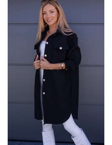 Kurtka Koszulowa Long Czarna