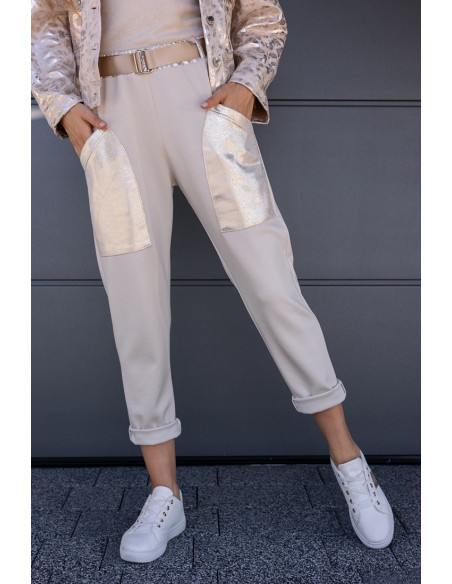 Spodnie Midde Beżowe