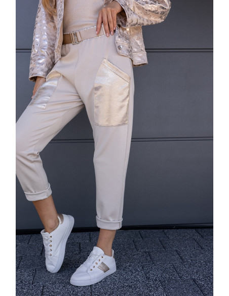 Spodnie Midde Beżowe