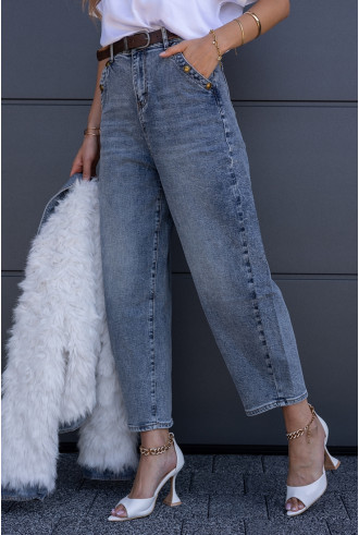 Spodnie Jeans Balloon Buttoni