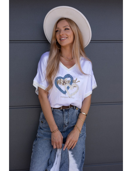 Bluzka Satin Love Biała