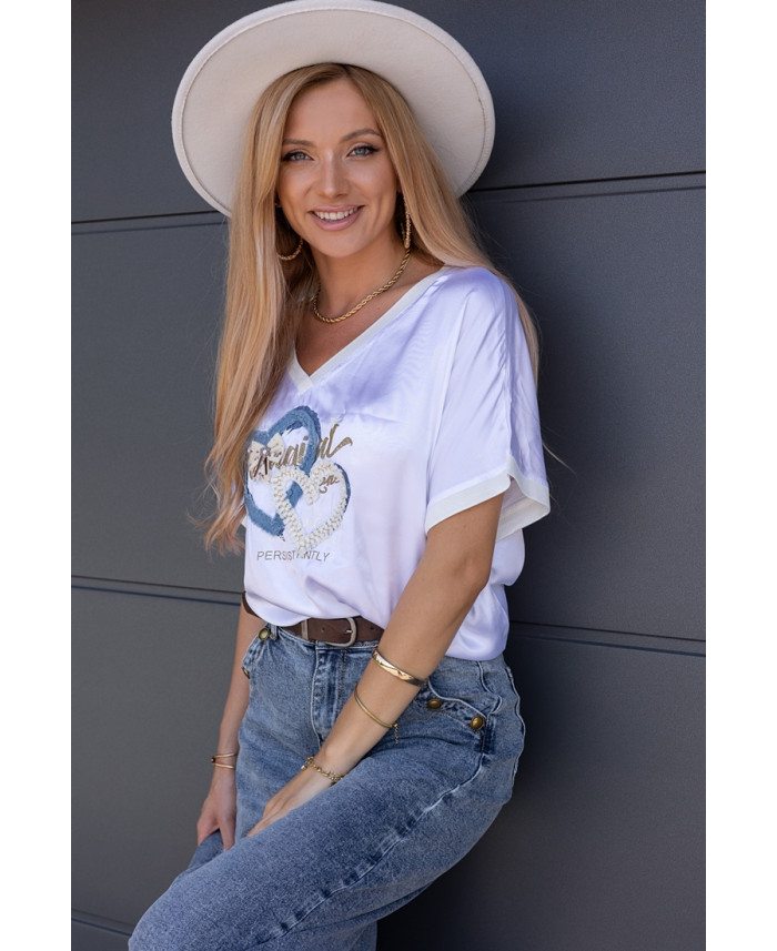 Bluzka Satin Love Biała