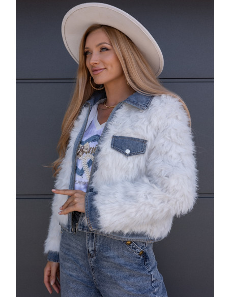 Kurtka Futrzana Teed Biała