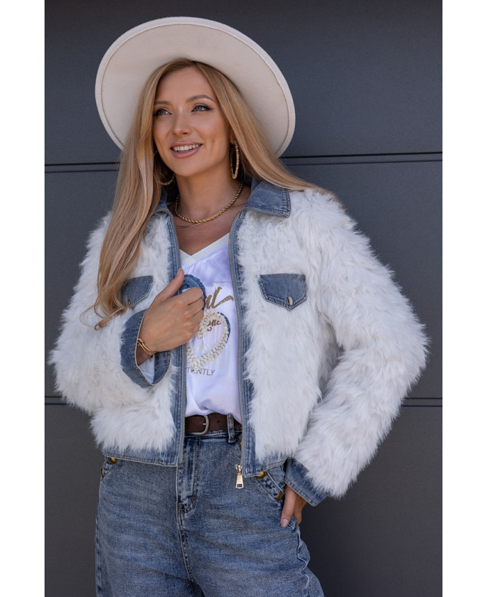 Kurtka Futrzana Teed Biała