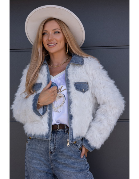 Kurtka Futrzana Teed Biała