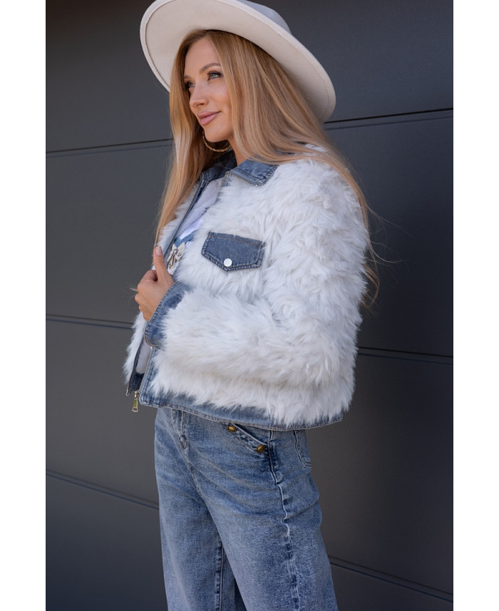 Kurtka Futrzana Teed Biała