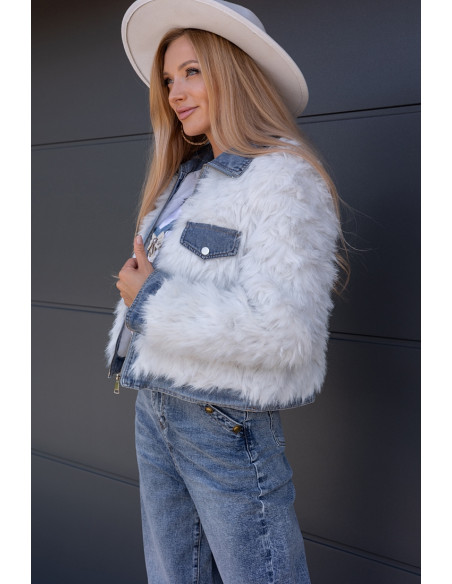 Kurtka Futrzana Teed Biała