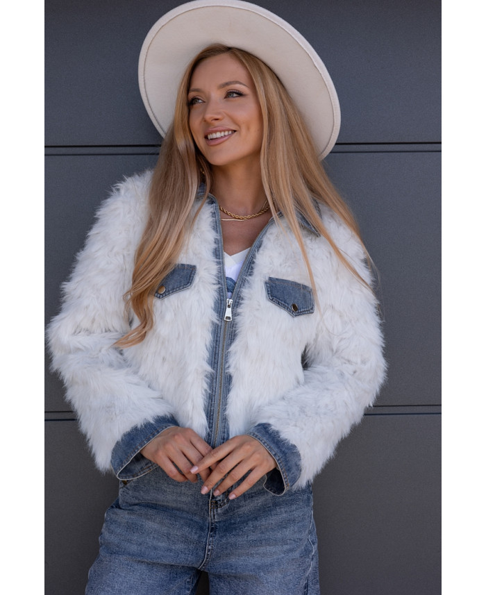 Kurtka Futrzana Teed Biała