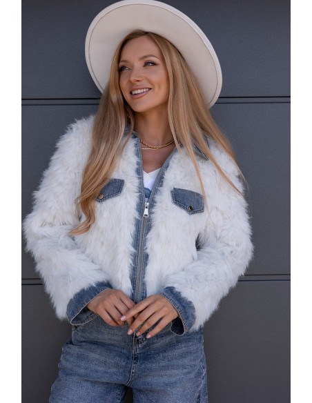 Kurtka Futrzana Teed Biała