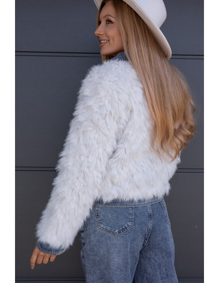 Kurtka Futrzana Teed Biała