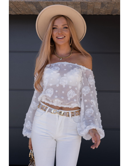 Bluzka Hiszpanka Flora Ekri