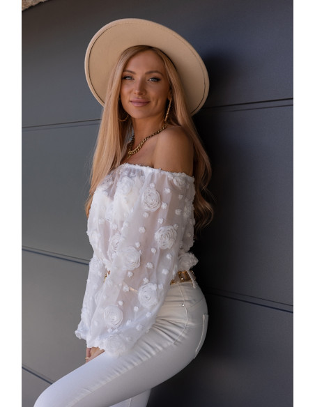 Bluzka Hiszpanka Flora Ekri