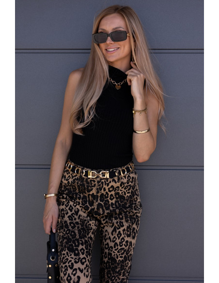 Bluzka Top Półgolf Czarna