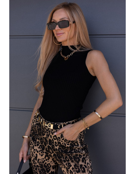 Bluzka Top Półgolf Czarna