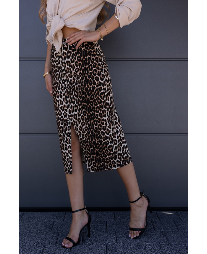 Spódnica Jeans Panterka Beż