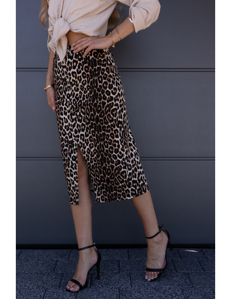 Spódnica Jeans Panterka Beż