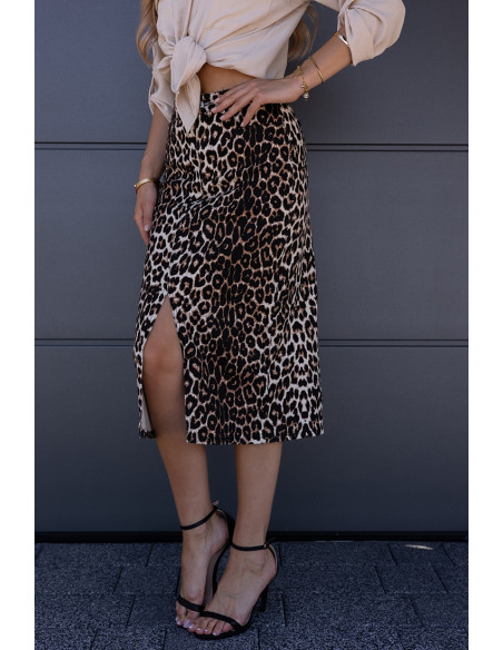 Spódnica Jeans Panterka Beż