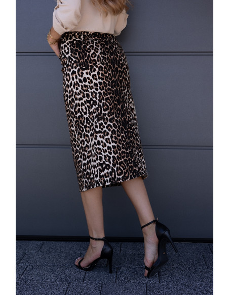 Spódnica Jeans Panterka Beż