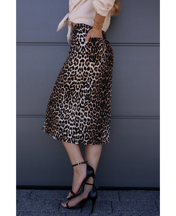 Spódnica Jeans Panterka Beż