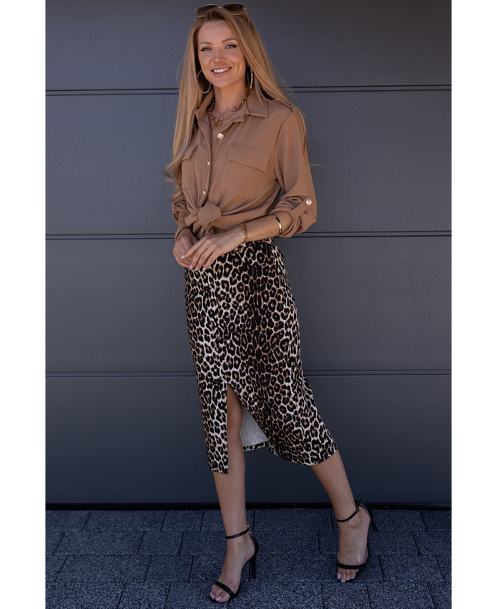 Spódnica Jeans Panterka Beż