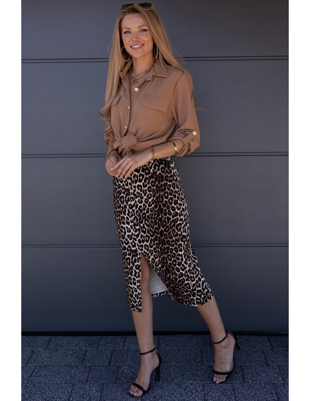 Spódnica Jeans Panterka Beż